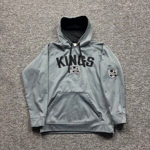 Y2K NHL Los Angeles Kings‎ Pullover Hoodie Sweatshirt Grey Medium
